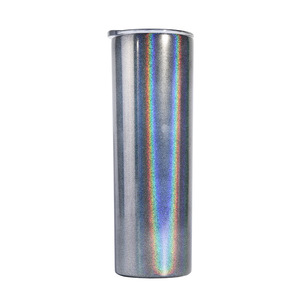 Gobelet isotherme fin en acier inoxydable 20 oz, effet arc-en-ciel scintillant, pour sublimation et impression DIY - Product Image 6
