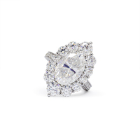 Paston Bijoux Personnalisé 10x12MM 6CT Ovale Moissanite Anneau Grande Taille Moissanite Anneau 925 Sterling Silver Femmes Anneaux