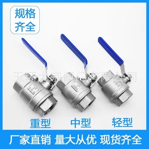 บอลวาล์วสแตนเลสแบบสองชิ้น DN15 20 25 40 50 แบบเกลียว สำหรับใช้ในอุตสาหกรรมน้ำ - Product Image 3
