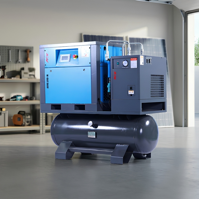 High Quality 4-in-1 Heavy Duty Industrial Rotary Screw Air Compressor 8 Bar AC Power Stable Operation for Pneumatic Industry Use