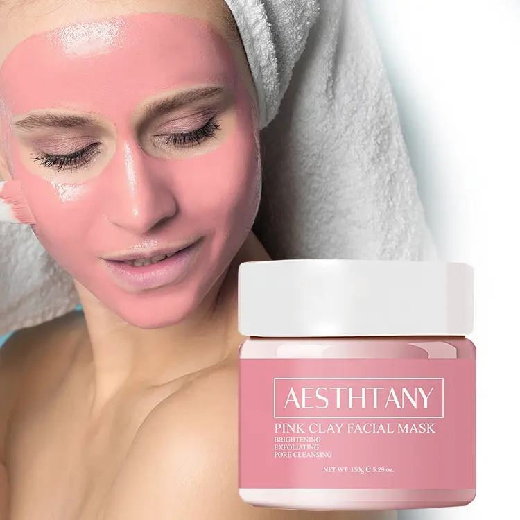 Groothandel Cosmetica Huid Schoonheidsverzorging Diepe Reiniging Rose Roze Gezicht Modder Masker