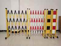 Barrera de Tráfico Extensible Aislada, Portátil, de Alta Resistencia, en Amarillo/Rojo/Negro/Rojo/Verde, Barrera de Seguridad, Barandilla, Superventas