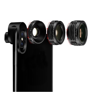 Kit Universale di Lenti per Fotocamera Smartphone: Lente Fisheye 230° + Lente Grandangolare + Lente Macro per <span class=keywords><strong>iPhone</strong></span> 8 Plus 256GB - Product Image 1