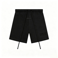 Shorts Bermuda Classiques en Coton Pur à Double Ligne et Imprimé Lettres, Respirants, Taille Mi-Haute, Style Streetwear Estival