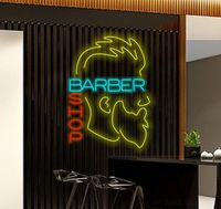 Enseigne néon LED personnalisée pour salon de coiffure, design gratuit, idéale pour les entreprises, les anniversaires et la maison