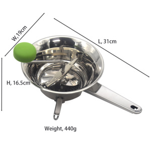 <span class=keywords><strong>Moulin</strong></span> à aliments manuel en acier inoxydable pour <span class=keywords><strong>purée</strong></span> de pommes de terre, confiture de fruits, jus, légumes, aliments pour bébés - Product Image 6