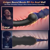 Masseur de prostate vibrant à double extrémité BEISAR, plug anal vibrant, plug anal féminin pour hommes