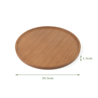 Traditionele Aangepaste Donkere Kleur Ronde Voedsel Fruit Dienblad Bamboe Rolplaten Voor Keukengerei & Restaurant