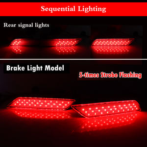 Kaizen F1 elektronik flaş 2013-2015 Honda Civic Sedan için LED tampon reflektör işıklar, kuyruk, fren ve arka sis lambaları olarak işlev - Product Image 5