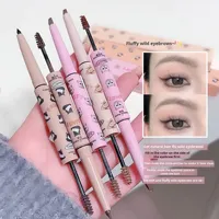 FAMOTY pensil alis ujung ganda, pewarna Mineral alami tahan air tahan lama produk kosmetik grosir