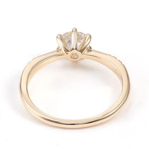 Anillo de Moissanita DEF VVS Personalizado, Joyería de Moda en Oro Sólido de 18K, 14K y 10K, Anillos Exagerados, Regalo de Navidad <span class=keywords><strong>para</strong></span> Mujer - Product Image 2