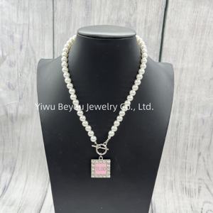 Collana ZPB Zeta Phi Beta confraternita raccontata lettera di collegamento foglie di edera collana di perle di tartaruga in lega di zinco ciondolo gioielli - Product Image 5