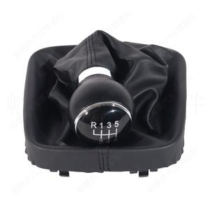 Pomo de cambio de marchas de cuero para Vw Golf 5, 6 velocidades, ergonómico, negro, diseño integrado, pomo de cambio de marchas para coche - Product Image 2