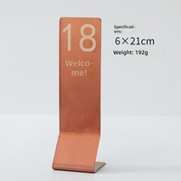 LONGZHIGE Numéros de table en métal pour restaurant, supports de numéros de table de mariage de haute qualité, finition dorée, cartes de placement personnalisées