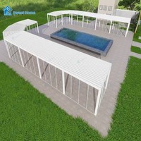 Système complet de pergola rétractable de luxe personnalisée Sweet Home Premium avec revêtement en poudre, installation facile pour jardin et balcon
