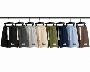 Custom Acid Wash Sweat Shorts Distressed Embroidery Vintage Men French Terry Cotton Screen Printed Shorts 100% Cotton - Product Image 1