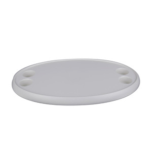 Mesa Ovalada de Plástico Blanco de 762*460 mm, Accesorios de Vajilla Promocionales para Yates, Embarcaciones Marinas y Autocaravanas - Product Image 2