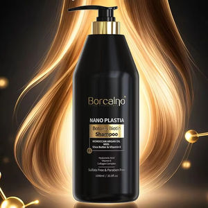 Champú de Nanoplastia con Botox y Biotina al por Mayor, Tratamiento <span class=keywords><strong>Post</strong></span>-Queratina para Reparación del Cabello Dañado y Tratado Químicamente, 1000 ml - Product Image 1