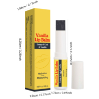 Baume à lèvres à la vanille 5g, hydratant et nourrissant, soin des lèvres pour lèvres sèches et gercées, couleur rose naturelle brillante, tube compact