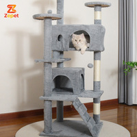Arbre à gratter design pour chat, avec condo spacieux, griffoir en sisal, tour d'escalade moderne et confortable pour chat, mobilier multi-niveaux