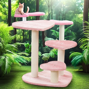 Fabricant vente <span class=keywords><strong>en</strong></span> gros arbre <span class=keywords><strong>à</strong></span> chat de luxe moderne mignon fraise tournesol design durable <span class=keywords><strong>bois</strong></span> sisal plastique pour chats chiens - Product Image 3