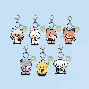 Accessoire de sac, porte-clés, pendentif décoratif, accessoire de mode, avec image de dessin animé style Q, imprimé UV sur PVC acrylique double face - Product Image 1