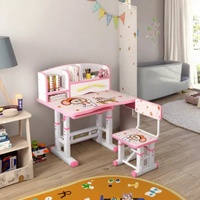 Yuantu Nouveau Design Ensemble Table et Chaise d'Étude Ergonomique en Bois pour Enfants Mobilier Scolaire et Domestique Moderne Caractéristique Réglable pour Salon