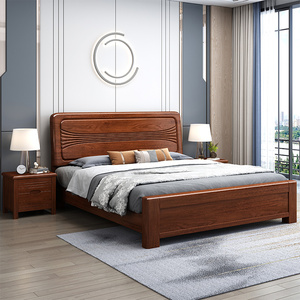 Nieuwe <span class=keywords><strong>Chinese</strong></span> Stijl Massief Hout Dubbele Queen Size Opbergbed Ontwerp Houten Kingsize Bedden Met Lades Lift Gas <span class=keywords><strong>Bed</strong></span> - Product Image 5