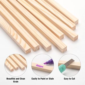 Yukmin Square Dowel Rods Wooden for <strong>Crafts</strong> Unfinished Hardwood Sticks Wood Strips for Woodworking <strong>Crafting</strong> Arts DIY <strong>Home</strong> <strong>Decor</strong> - Product Image 6