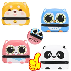 New hot selling Photosensitive children's animal kids tamps cartoon cute name clothes signature toy name stamp for clothing kids