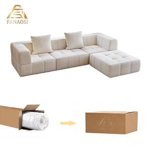 Canapé modulaire sectionnel en forme de L de bonne qualité, emballé sous vide, compressé, sans structure, 3 en 1 - Product Image 1