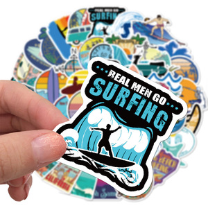 50pcs Hawaii Beach Summer <strong>Surfing</strong> Private Label <strong>Sticker</strong> Pack - Product Image 4