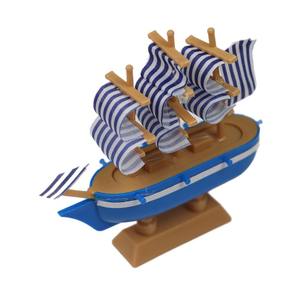 Décoration de gâteau SmartPet Thème Bateau de Graduation, Voiles Rayées Bleues et Blanches, Fait Main en ABS, Forme Ovale, Printemps 2024 - Product Image 3