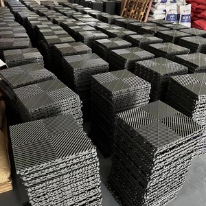 High Quality Modular Rigid PP Interlocking Garage <b>Flooring</b> Car Wash Shop Car Wash Room Water-proof <b>Plastic</b> Floor Mat - Product Image 5