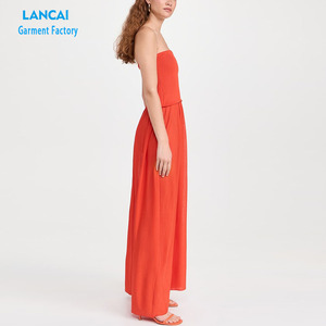 Abito personalizzato per donna abiti firmati eleganti da donna scivolati Casual lungo <span class=keywords><strong>senza</strong></span> <span class=keywords><strong>spalline</strong></span> - Product Image 4