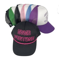 Gorra Deportiva de 5 Paneles para Verano, con Logotipo Personalizado, Negra, Unisex, Ajustable, de Malla, con Aspecto Desgastado, de Lujo