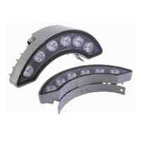 Lampe ondulée extérieure imperméable en forme de lune en aluminium 6W LED