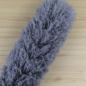 Plumeau en microfibre moelleux flexible avec poignée en caoutchouc plastique pour le nettoyage domestique