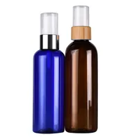 Frasco de plástico vazio para embalagem de cosméticos, garrafa azul de spray para álcool de 60ml e 100ml
