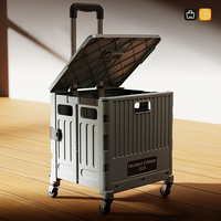 Chariot de courses pliable, chariot utilitaire, chariot de rangement pliable, chariot pliant d'extérieur, chariot de rangement portable