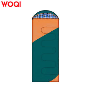 Sac de couchage rectangulaire Woqi en nylon imperméable léger et compressible pour 3 saisons, camping, randonnée, extérieur, usage adulte - Product Image 2