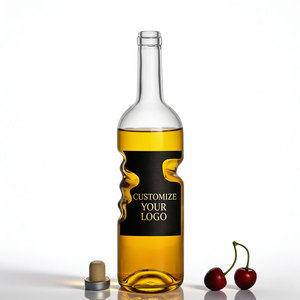 Botella de Vidrio Vacía Oshow de 750 ml para Vino Tinto, Diseño Especial de Mano de <span class=keywords><strong>Ángel</strong></span>, Acabado Mate Escarchado, para Tequila, Ecológica, Reciclable, para Bebidas y Licores - Product Image 3