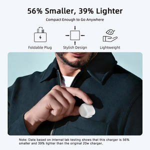 <span class=keywords><strong>Chargeur</strong></span> rapide PD 20W avec prise UK, compact, léger, de poche, QC3 USB-C Type-C pour iPhone Samsung, certifié UKCA - Product Image 3