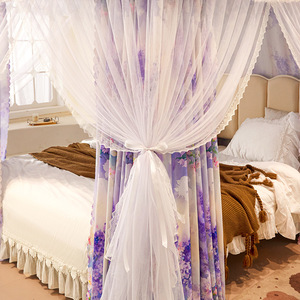 उच्च अंत लक्जरी कढ़ाई फीता रोमांटिक एंटी मच्छर सजावट बेडरूम डबल फोल्डेबल मच्छर नेट - Product Image 5