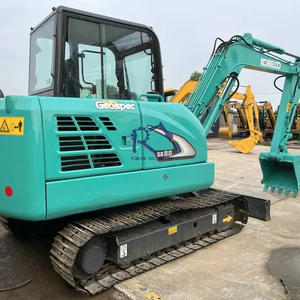 Excavadora de cadenas Kobelco SK60-8 usada con cucharón retroexcavador, motor YANMAR original, 2024, en excelente estado para inspección por video. - Product Image 1