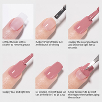 HEMA/TPO/TMPTA Free Peel off Base Coat Gel Water Base Peel Off Base Coat Nail Supply No Remove Soak Off Gel Nail Polish