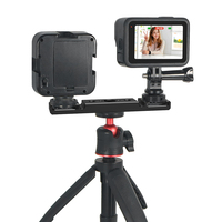 Barre d'extension en alliage d'aluminium pour support de chaussure froide double Barre d'extension pour trépied Support de microphone Barre transversale pour appareils photo SLR d'action