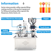Machine de remplissage et d'emballage automatique de capsules de café Nespresso, machine rotative de remplissage et de scellage de capsules de café K Cup