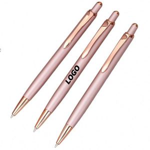 Rose <b>Gold</b> Metal Click Aluminum Ballpoint Promotional Gift <b>Pen</b> for Business, Office, and Events - Product Image 1