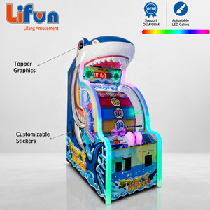 LIFUN Hai-Rad Münzbetriebener Unterhaltungsautomat im Ozean-Stil mit Drehrad und Ticketgewinnspiel - Product Image 5